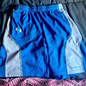Blue under armor shorts